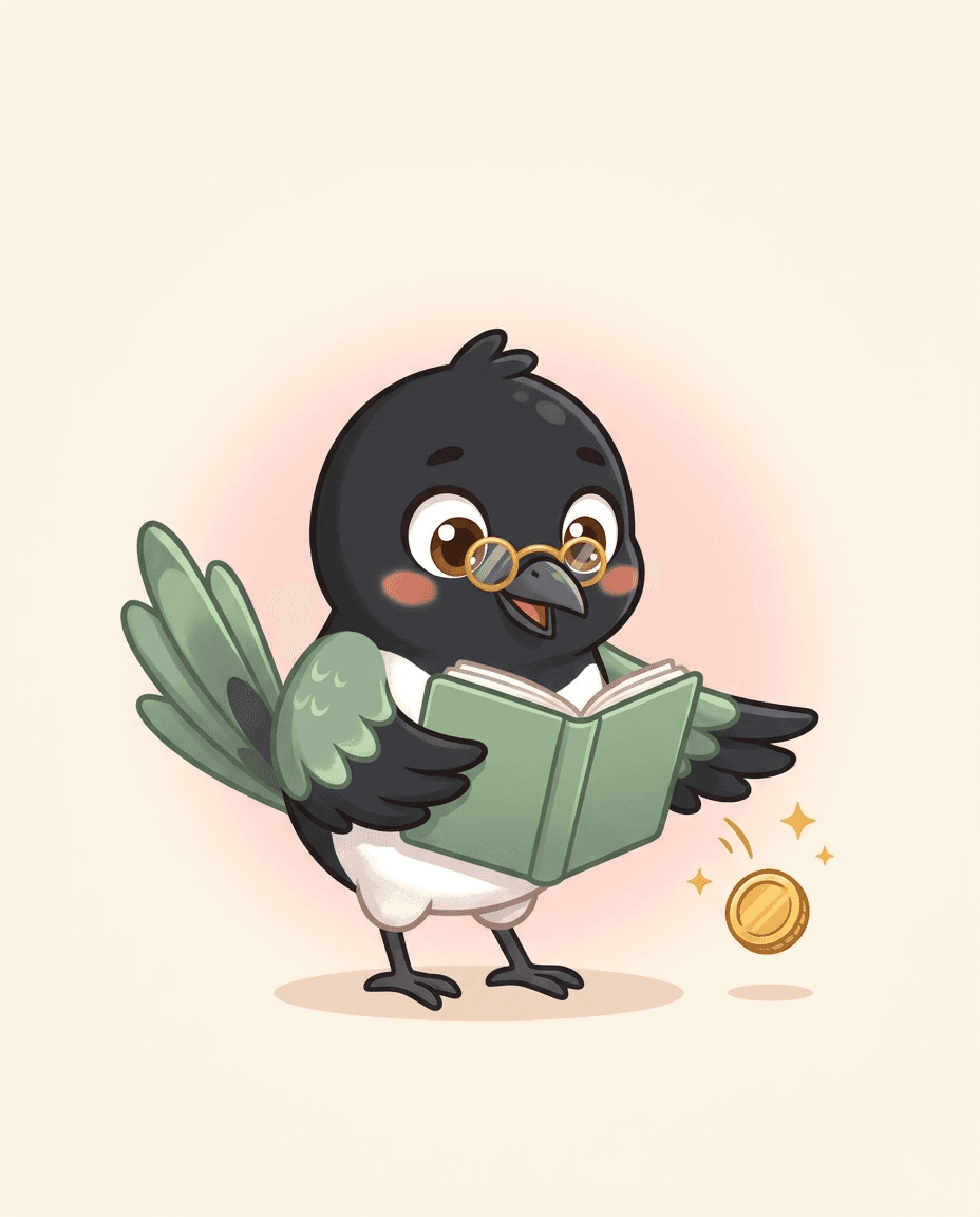 Bijou reading as a coin slips away