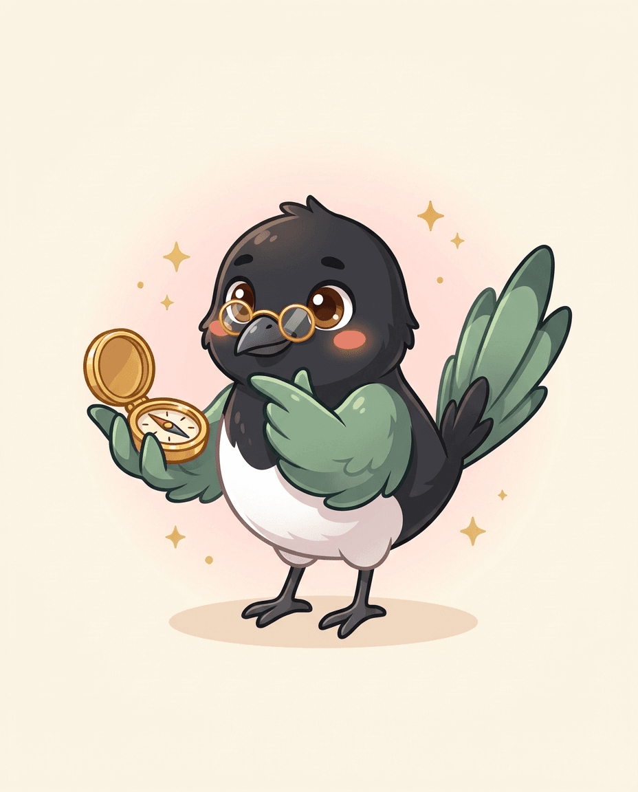 Bijou with a compass